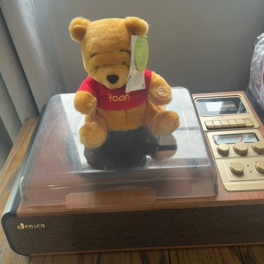 Winnie the Pooh plays song and moves!Charming Yellow and Red Stuffed Bear